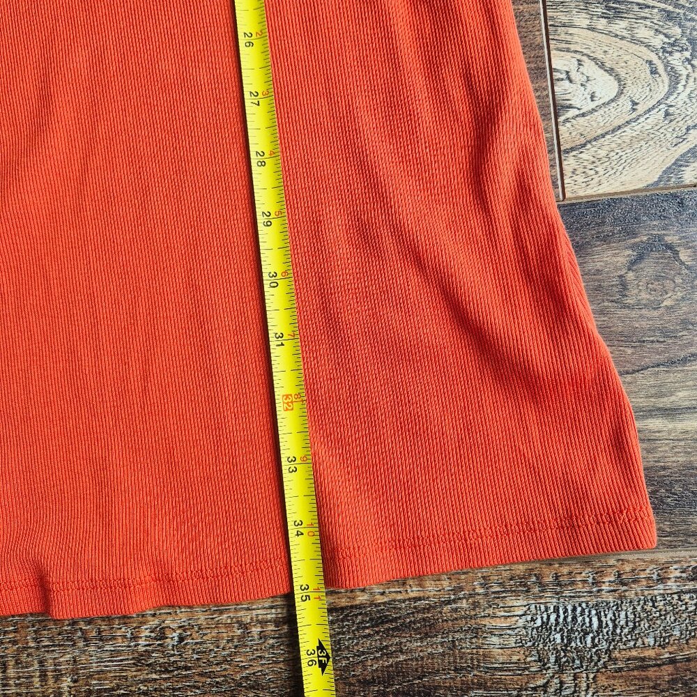 NWoT Madewell Supima Ribbed Knit Mini Tank Dress Stretchy Roasted Squash - Picture 14 of 14